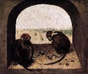 Pieter Bruegel the Elder Two Chained Monkeys painting